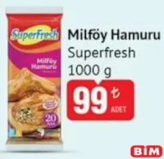 SUPERFRESH MİLFÖY HAMURU 1 KG SUPERFRESH MİLFÖY HAMURU 1 KG